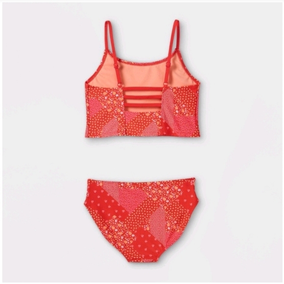 Girls Floral Print Swimsuit Set - Picture 2 of 4